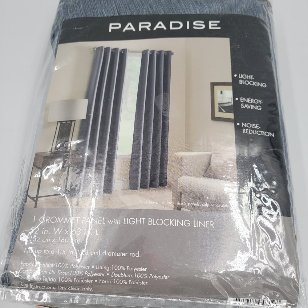 Paradise 50in x 63in 1 Grommet Panel with light Bl